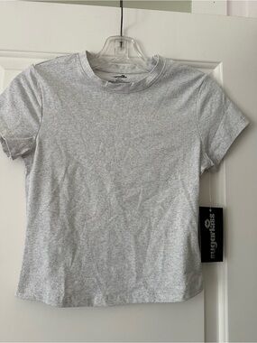 Sugar Light Heather Gray Short Sleeve Crew Tee